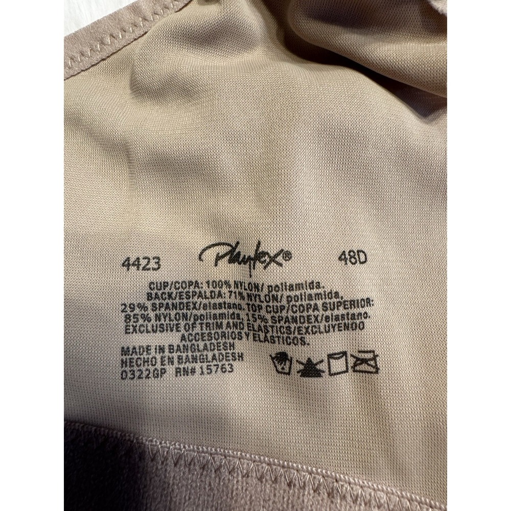 New Playtex 4423 Secrets Bra Dreamwire Front Close Anchorstrap Beige Nude 48D - Picture 9 of 11